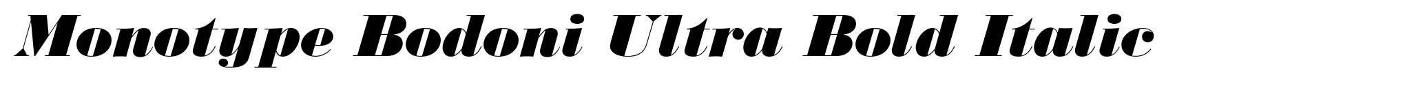 Monotype Bodoni Ultra Bold Italic image